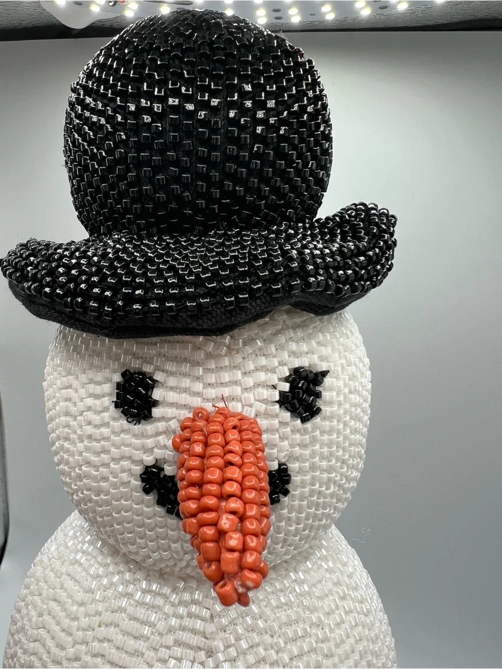 John Derian for Target Snowman Standing Beaded Pillow White 2025